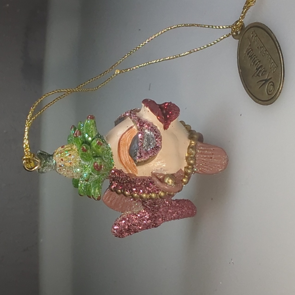 Katherine's Collection KissingFish Carmen Miranda & Pineapple Headdress ornament